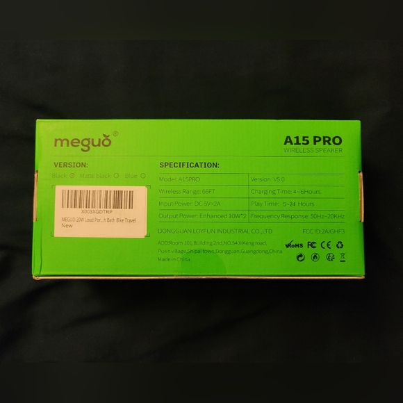 New MEGUO 20W Portable Wireless Speaker, IPX7 Waterproof, 24H Playtime! - Picture 3 of 9